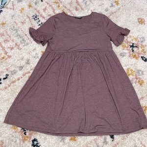 Babydoll dress with ruffle sleeves